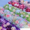 Nova chegada Elegante Flor Artificial Flors Centerpieces Road Road Cited Flower Table Runner Decoration Supplies