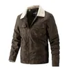 Militaire tactische jas Winter gewatteerde jas Fleece geribde mouwen Warme kraag Effen rits Casual jassen Bovenkleding