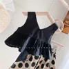 Meisjeskleding Set Black Sleelvess Shirt en Dot Broek Peuter Girl Summer Sets Merk Outfits Kinderkleding Set 220425