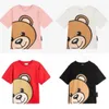 デザイナーキッズベビーTシャツ夏の女の子男の子ティー子供カジュアルトップスファッションベアプリントTシャツ4色