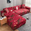 Krzesło osłony sofa Cover 2 -SEater świąteczne meble ochraniacze nadruk slip -trackrzy rozciąganie elastyczna tkanina fotela Couchairchairu