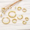 Hoop Huggie Ohrringe aus poliertem Gold für Damen und Mädchen, großer Kreis, vergoldet, einfacher Schmuck, Party-Geschenke Ersa094Hoop