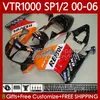 HONDA VTR1000 RC51 2000 2001 2002 2003 2004 2000 2001 REPSOL RED Vücut 123NO.114 RTV1000 VTR 1000 SP1 SP2 2000-2006 VTR-1000 00 01 02 03 04 05 06 Karoser