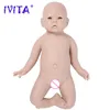 IVITA Silicone Reborn Baby Doll 3 Colors Eyes Choices Lifelike born Unpainted Unfinished Soft Dolls DIY Blank Toys Kit 220505