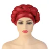 Beanie/Skull Caps African Bonnet Hat For Women Turban Muslim Paid Headwrap Head Scarf Rhinestones Femme Bucket HatsBeanie/Skull