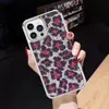 Leopard Flash Drill Połączenia telefoniczne dla iPhone'a 13 12 11 Pro Promax X XS Max Cage Cover