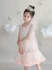 Summer Kids Girls Sukienki księżniczki Baby Girl Wedding Party Tutu Sukienko Śliczne dzieci cekinowe ubrania koronkowe