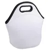 Sublimation Blanks Neoprene Lunch Bag Insulated Thermal LunchBag Carry Case Handbags Tote with Zipper for Adults Kids Outdoor Travel Picnic WLL1606