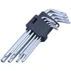 مجموعة أدوات يدوية من 9x Torx Key Expert Expert Hexagonal Star Star Bits Hole T10-T50Hand