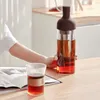 1000ml soğuk demleme kahve kapları ev cam kahve makinesi suyu meyve çayı soğuk demleme şişe kahve-kara kapağı el yapımı kahve aleti zl1276