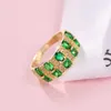 Bröllopsringar Silverfärg Multicolor Zircon Finger Ring For Women Trendy Fashion Dazzling CZ Stone Anillos Jewelry Giftwedding