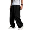 Herrbyxor män plus size hiphop sweatpants män casual harem joggers lösa baggy breda benbyxor streetwear svett