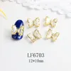Tamax styles 3D Colorful Butterfly Charm Ornaments Nail Art Rhinestones Decoration Pixie DIY Nails Crystal