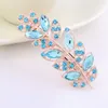 Casual Women Girls Large Crystal Flower Barrettes Spring Top Clip Word Clip Elegant Female Fashion Hairpin Hair Accessories 9x3cm