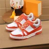 Designer de luxe Chaussures décontractées Baskets Orange Blanc Baskets Denim Baskets Low Cut Baskets Bonne qualité