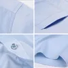 Heren jurts shirts heren zakelijk shirt solide kleur mode casual slanke witte lange mouw mannelijk merk kleding elastische anti-rimpel niet-ijzer