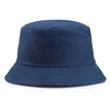 Solidny kolor czarny, składany wiadro plażowy Sun Street Fisherman Outdoor White Cap Men and Woman Hat 220629