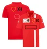 2022 F1 T-shirt Formula 1 Red Team T-shirt Polo con risvolto a maniche corte Summer Casual F1 Racing Suit Stessi fan T-shirt Custom269u