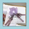 Ponny Tails Holder Hair Jewelry French Children Bow-Knot Tie Girls Sweet Rope Large Ring Solid Color Band Fairy Accessories Drop Delivery 202