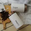 3pcs canister set te kaffe socker lagringsflaskor kök mat kapselburk för hem arrangör godis förseglade burkar Box CX220413