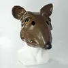 Rat Latex Mask Animal Mouse Headcover Headgear Novelty Costume Party Rodent Face Cover Props For Halloween L220530