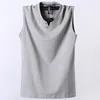 Pure Cotton Classic Tank Tops Hombres Sin mangas Camisa sin mangas Color sólido con cuello en V Tees All-Match Tees Botón Sudaderas Tanque Hombres 5XL 220601