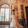 Plus Size Mermaid 2022 Bröllopsklänningar med V-Neck Avtagbar Tåg Beaded Lace Appliqued Bridal Gown Custom Made Robe de Mariée
