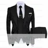 Ternos masculinos Blazers 2022 Luxury Red Jacquard Men Terno para Casamento Groom 3 Peças Terno Masculino