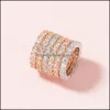 Band Rings Jewelry 3-Color Classic Unique Shape Ring For Women Party Banquet Fashion Gift Drop Delivery 2021 Ciewn