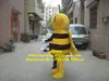 마스코트 인형 의상 Piquant 노란 꿀벌 꿀벌 Wasp 호넷 범블 마스코트 의상 멋진 드레스 블랙 지쳤다 입 노란색 날개 흰색 장갑 n