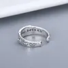 2022 Luxury Designer Ring High Quality Vintage Rings for Men Forever925 Silver Cross Flower Eternal Couple Ring Punk Trendy Gift Adjustable good nice