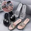 Slippers Verkoop luxueuze vrouwen schattige zomer open teen sandalen dame rubber rhinestones comfort bling mode sexy 220530