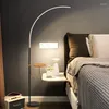 Floor Lamps Nordic Arch Lamp Minimalist LED Stands Light Living Room Black/White Aluminum Standing Decorate Reading LampFloor