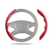 Steering Wheel Covers 2Pcs Car Auto Vehicle Non-Slip Cover Carbon Fiber Universal Red Durable Decoration Interior AccessoriesSteering CoverS