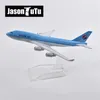 Jason Tutu 16cm Coreano Air Boeing 747 Aviões Modelo Plano Diecast Metal 1/400 Escala Coleção de Presente de Avião Drop 220418