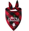 Ropa navideña para perros Pañuelos para perros Navidad Papá Noel a cuadros Bufanda para mascotas Triángulo Baberos Pañuelo