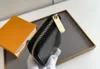 Modedesigner plånböcker lyxiga zippy purses kvinnor patent läder koppling highs kvalitet präglad blomma bokstäver kort mynt korthållare original låda dammväska #067