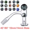 10mm 14mm Joint Terp Slurper Fumeurs Accessoires US Grade Soudure Sans Soudure Entièrement Soudure Quartz Banger Nails Bord Biseauté Bangers 45 90 Degrés Avec Verre Marbre Rubis Perle