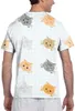 Camisa de camisetas masculinas para homens, rosa romântico casual Flores florais estilo rústico manga curta camisetas gráficas 3D de tamanho grande