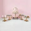 Autre Ustensiles De Cuisson Style Perle Gâteau Stand Or Cupcake Maison Fête Ronde De Mariage Anniversaire Dessert Piédestal Présentoir DécorAutre