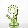 honungskaka Bong Ash Catcher Bubbler Rökningstillbehör Hokahs Chain Ball Hookah Pipe Recycler Oil Drilling Tower Pipe Ice Trap Classic Smoke Full Höjd 7,4 tum