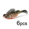 6pcslot рыболовная мягкая приманка пресноводный окунь Dark Sleeper Swimbaits рыболовные приманки на щуку окунь форель 220523