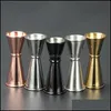 Bar Tools Barware Kitchen Dining Home Garden Stainless Steel Cocktail Shaker Single Double S Drink Mixer Wine Pourers Measurer Cup 30/60M