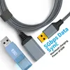 USB 3.0 Uzatma Kablosu Naylon Bilgisayar Yazıcı Dizüstü Bilgisayar PS4 TV Konnektörü için Örgülü 5Gbps Erkek-Kadın Yüksek Hızlı Şanzıman Veri Kabloları