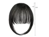 Clip in air Bangs Human Hair natural fake Hairpiece Hair Extensions with Temple Wispy Bang for Daily Wear