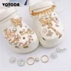 Bling Jewelry Shoes Charms Defina as cadeias de pérolas Rhinestones Shoe Shoe Decorate Mulheres Gretos de aniversário 2207063386376