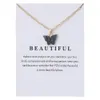 Collier pendentif papillon en acrylique, constellation en alliage, chaîne, bijoux, carte cadeau pour femmes, 228d