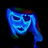 Masques de fête Glow Cosplay Neon LED Masque Mascarade LED Light Up Props dans les fournitures de costumes sombres 220920