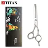 Titan high quality beard ball screw hand made sharp VG10 steel hair cutting scissors free 220317
