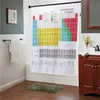 Periodic Table of Elements Shower Curtain Chemical Form Digital Printing Waterproof Shower Curtain Bathroom Products 220517